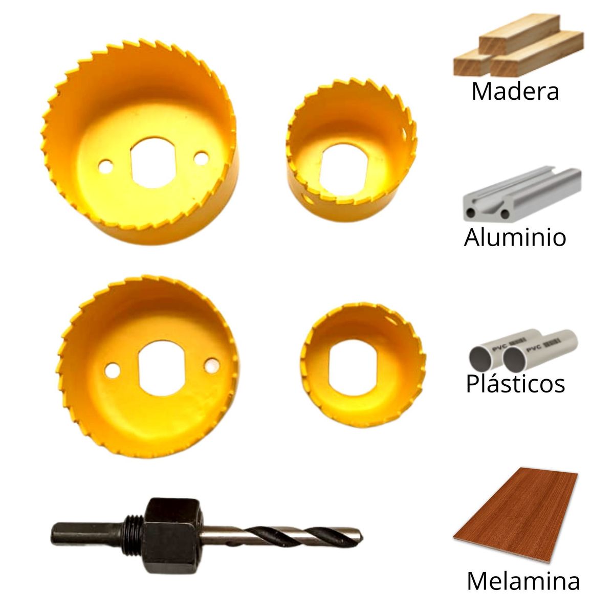 PRETUL - Juego de Brocas Sierras 5 piezas, Pretul