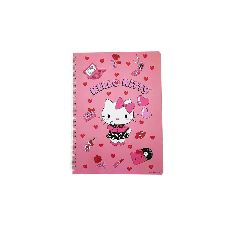 SANRIO - SANRIO BLOCK DE NOTAS A4 70H RAYADO CORAL PINK HELLO KITTY