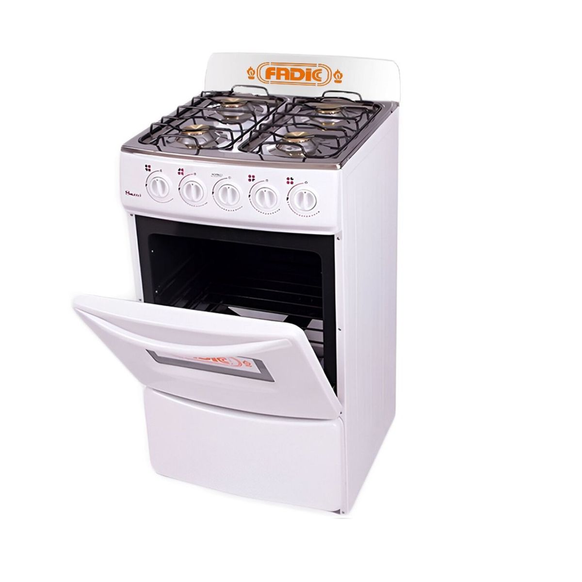 FADIC - Cocina con respaldar y Horno 20 Sami 4H Blanco