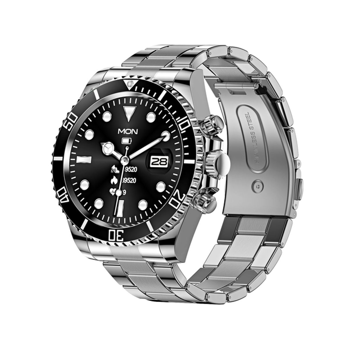 GENERICO - Smartwatch Multifunción Diseño Elegante con correa de acero AW12