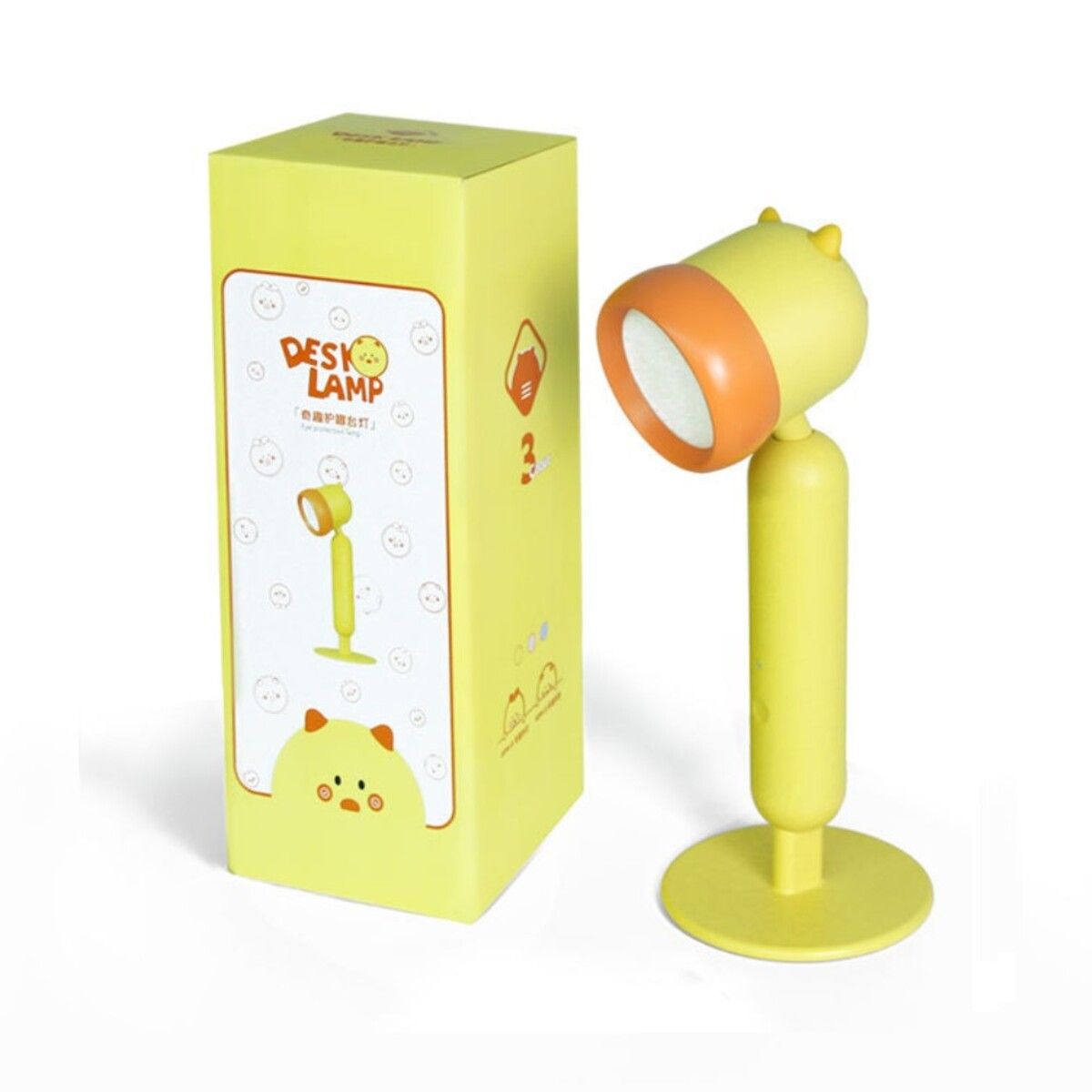 ELMEJORPRECIO - Lámpara Para Niños Recargable Táctil De Escritorio Amarillo