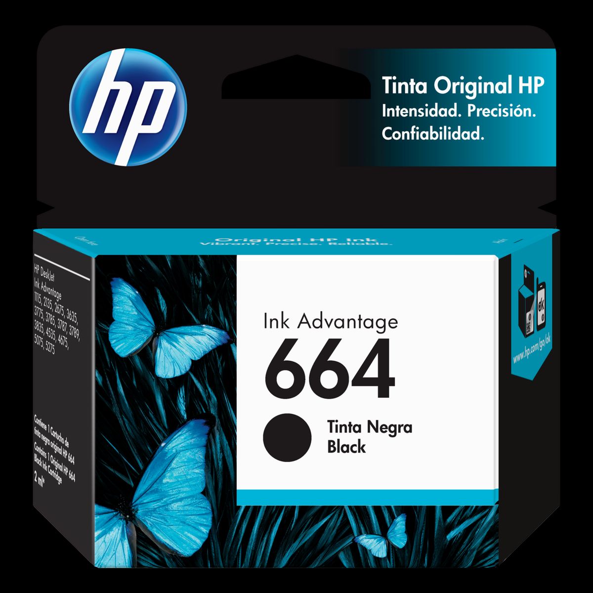HP - Cartucho Tinta Hp 664 Negro Deskjet Officejet 1100 Original