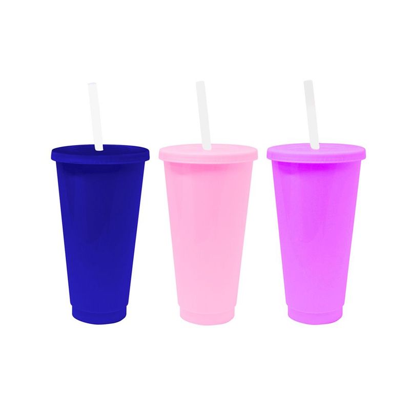 BLUE BOX - Vasos tumbler pack x 3 - ROSADO, AZUL, MORADO