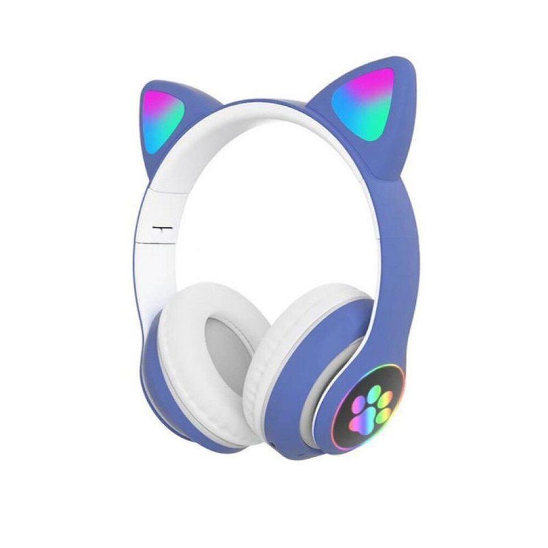 GENERICO - Audifono Bluetooth Gato Con Microfono Azul