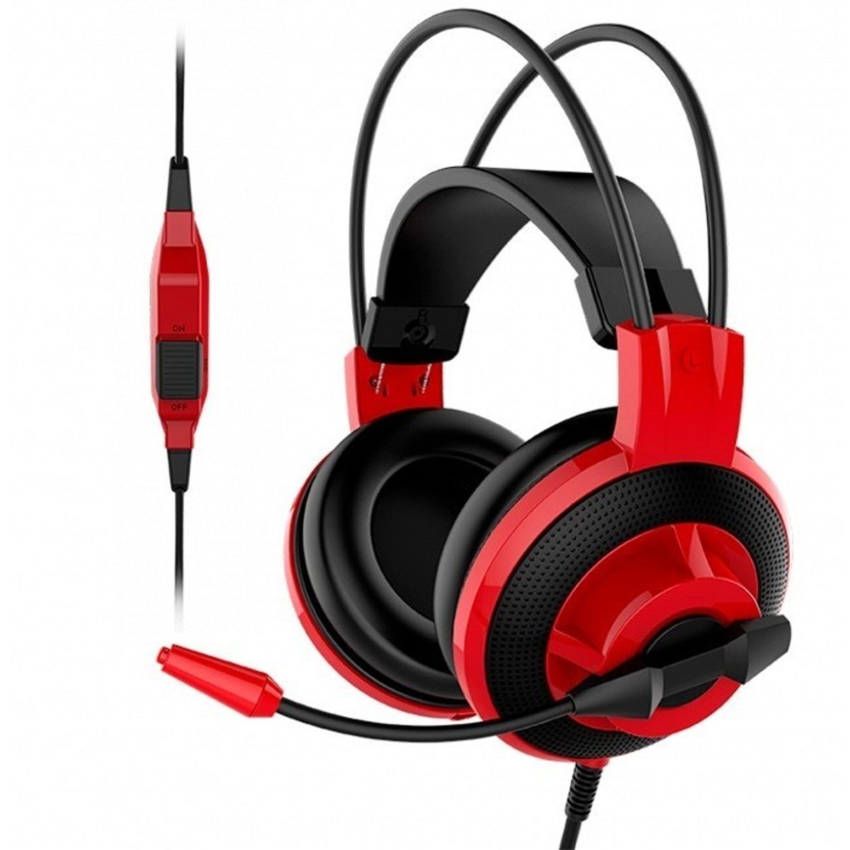 MSI - Audifono Gamer Ds501 Msi Gaming Red microfono Cableado