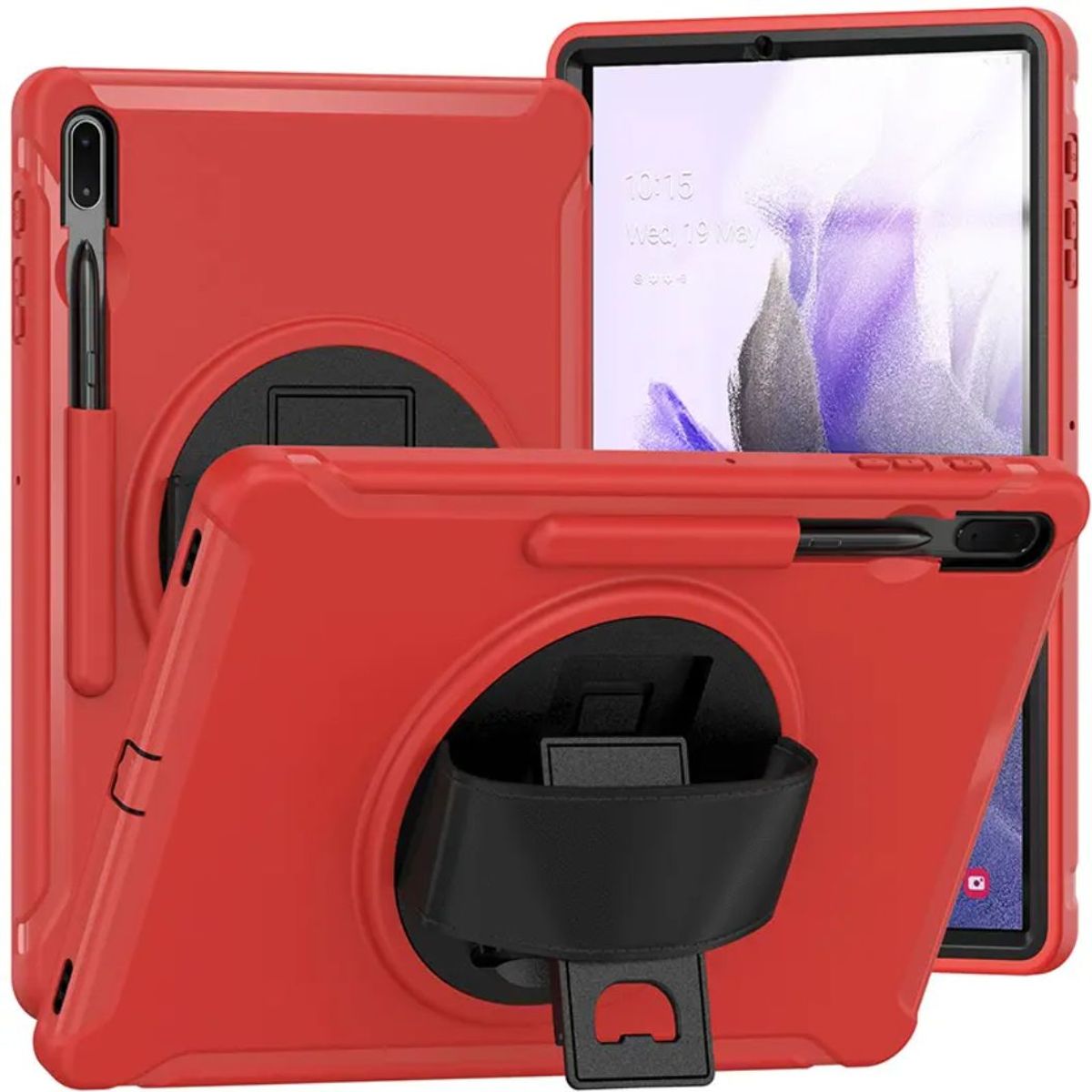 GENERICO - Funda  Armor para Tablet Samsung Tab S8 Plus 12.4" SM-X8009  Rojo