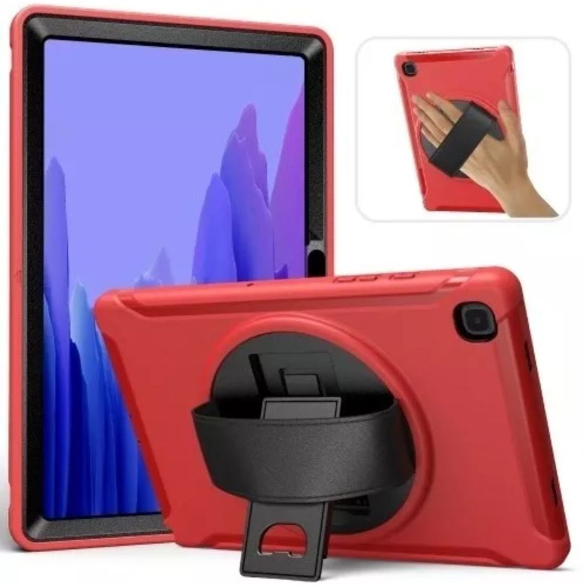 GENERICO - Funda Protector Armor para Tablet Samsung S6 Lite 104 SM-P610 Rojo