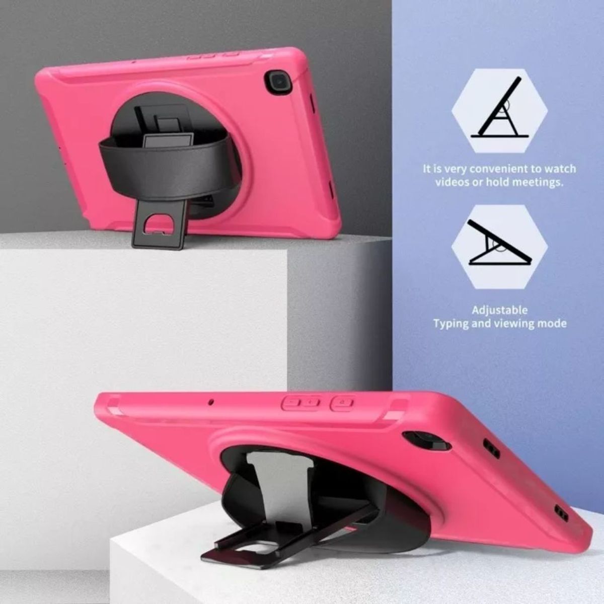 GENERICO - Funda Protector Armor para Tablet Samsung S6 Lite 104 SM-P610 Rojo