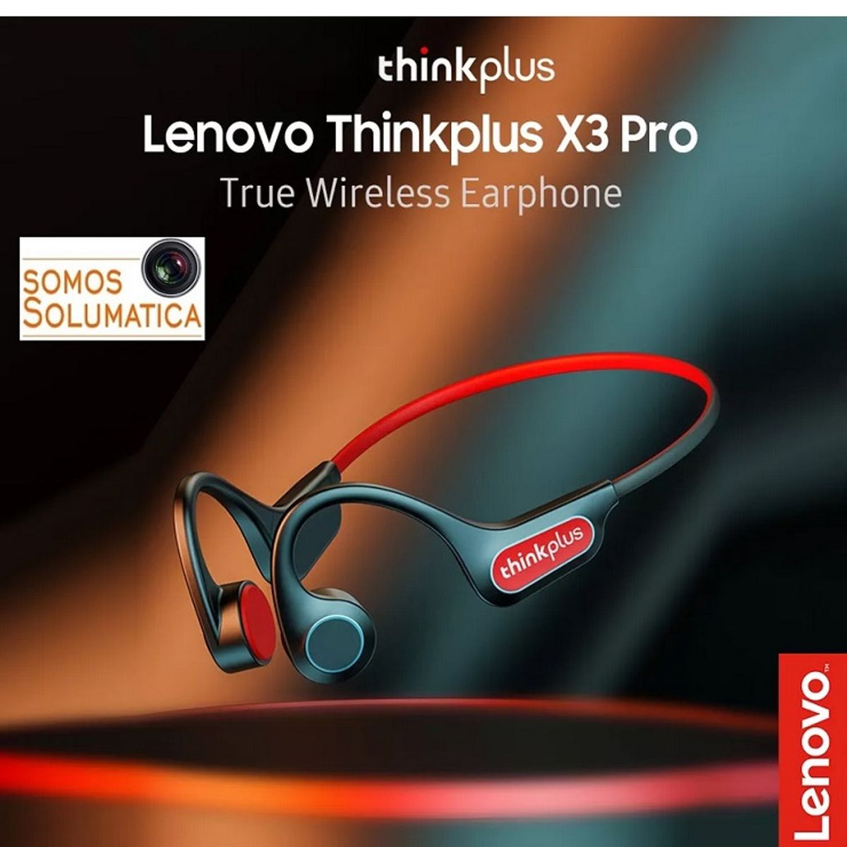 LENOVO - Audífono Bluetooth - Lenovo X3 Pro Conducción Ósea - 8 Horas De Música