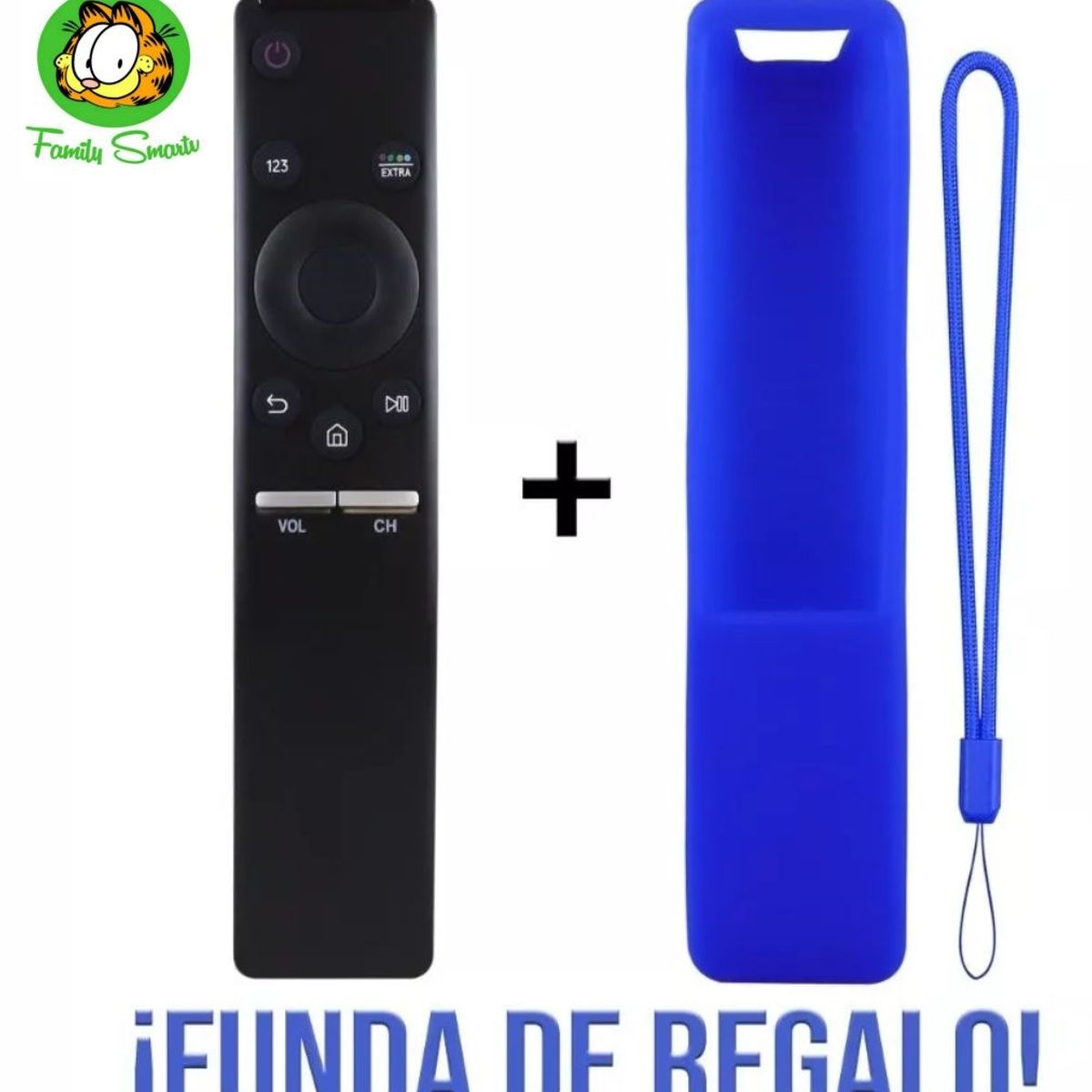 UNIVERSAL - Control  Samsung Curvo 4k Uhd + Funda Azul