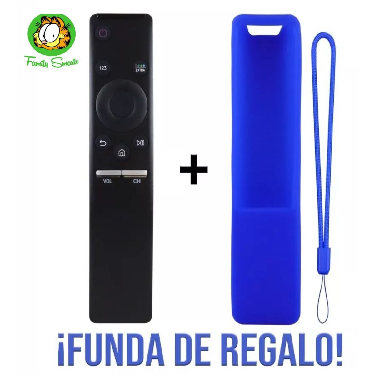UNIVERSAL - Control  Samsung Curvo 4k Uhd + Funda Azul