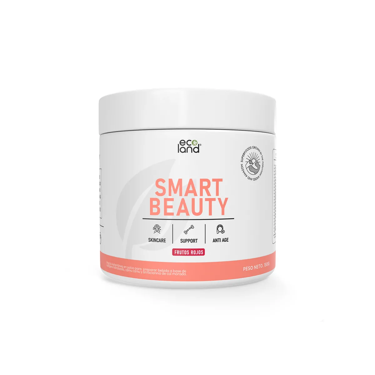 ECOLAND - SMART BEAUTY- COLÁGENO Y ANTIOXIDANTES- POMO 150G FRUTOS ROJOS