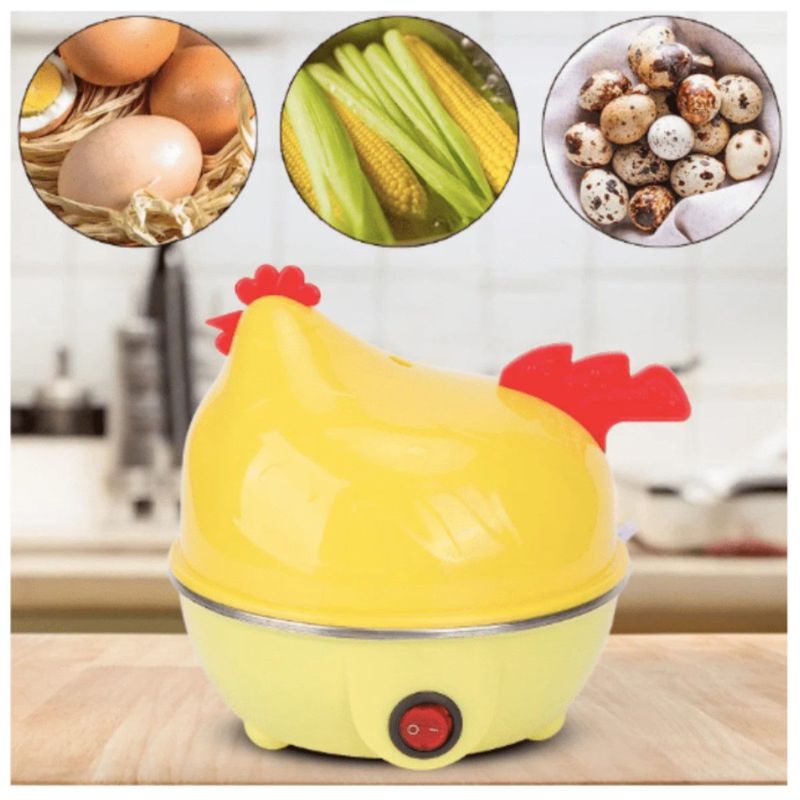 GENERICO - Hervidor  Amarillo 7 Huevos Acero Inoxidable Apagado Automático