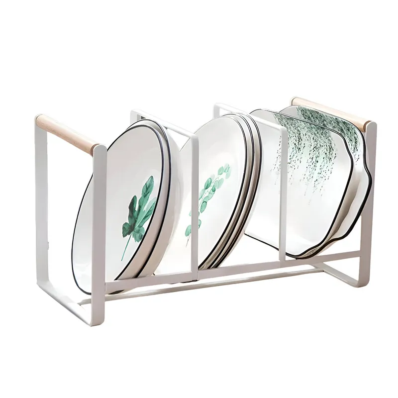 ELMEJORPRECIO - Organizador De Cocina Porta Platos De 3 Divisiones Para Estantes