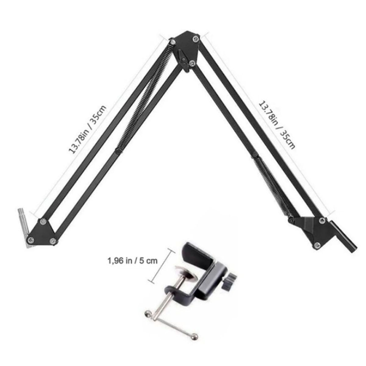 OEM - Soporte Brazo Para Micrófono Giratorio 360° con Base Ajustable a Mesa