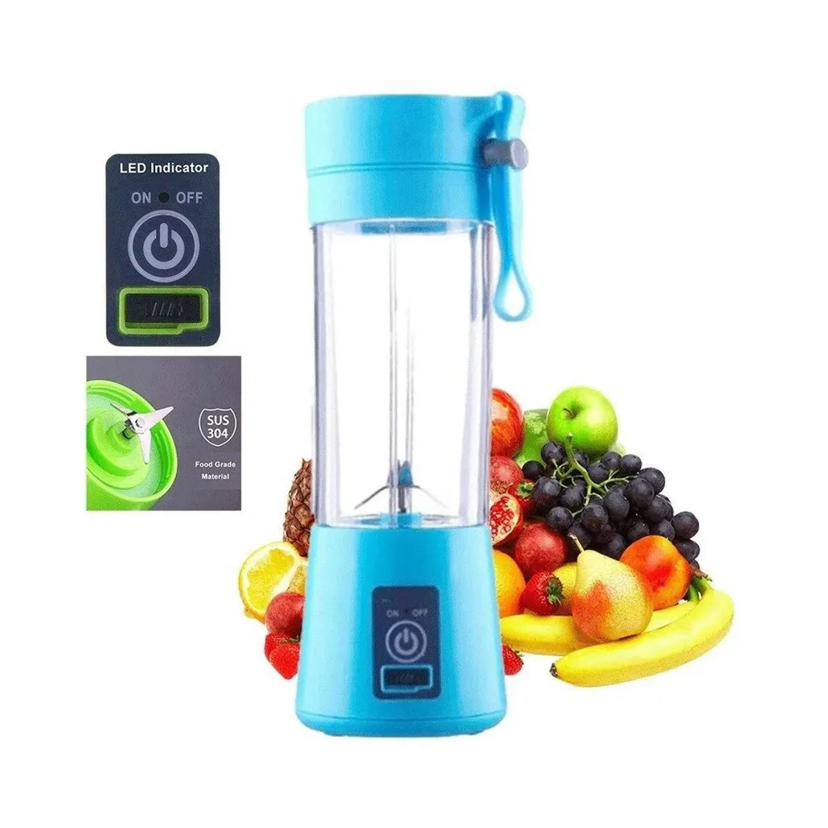 ITELSISTEM - Mini Licuadora Portatil Recargable 4 Aspas Itelsistem Calidad