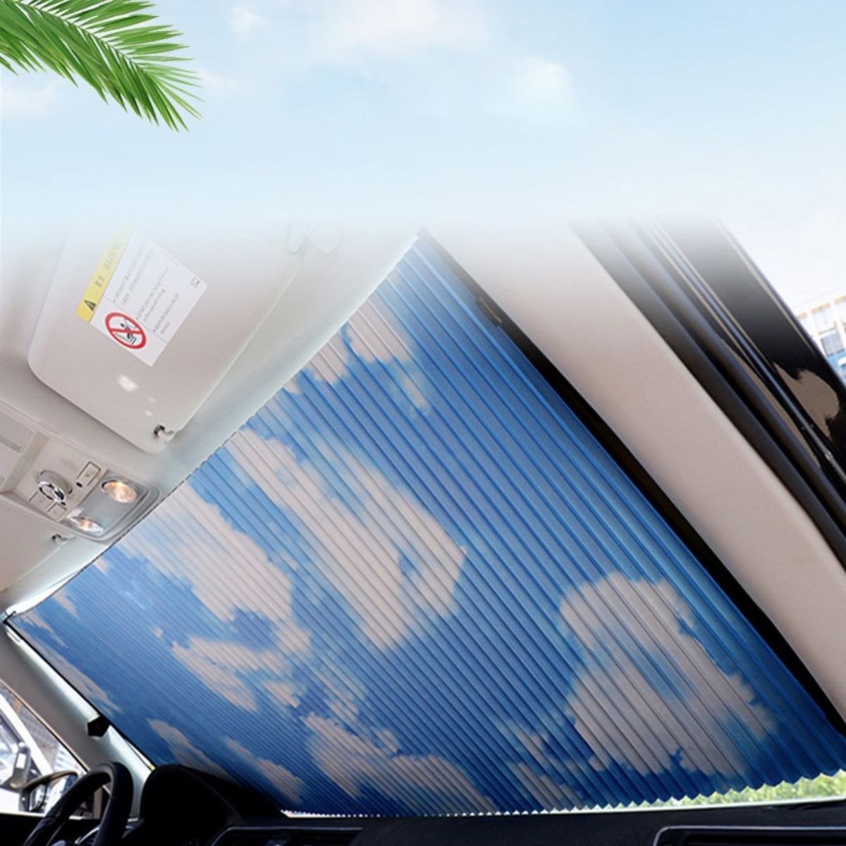 CARJOLLITY - Tapasol retráctil reforzado doble capa color gris de auto