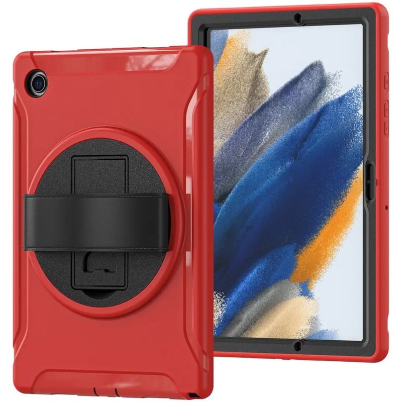 GENERICO - Funda Protector Armor para Tablet Samsung A8 10,5 SM-X200/X205 Rojo