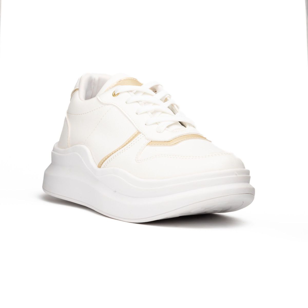 NEBULA - Zapatilla San Blas - Blanco Con Dorado