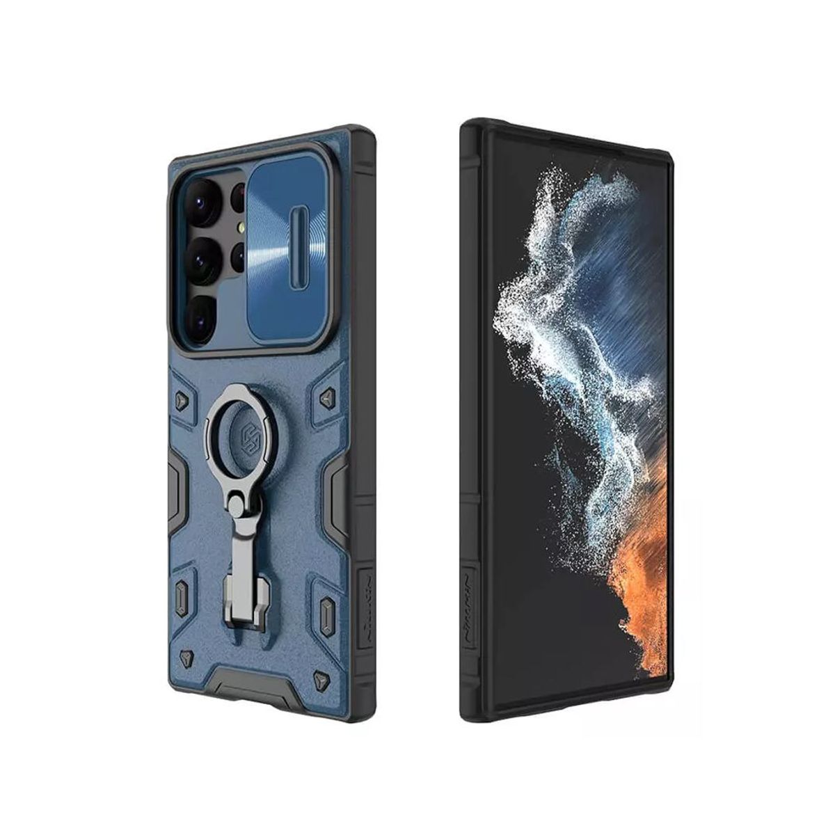 NILLKIN - Case Samsung Galaxy S23 Ultra Nillkin Camshield Armor Azul