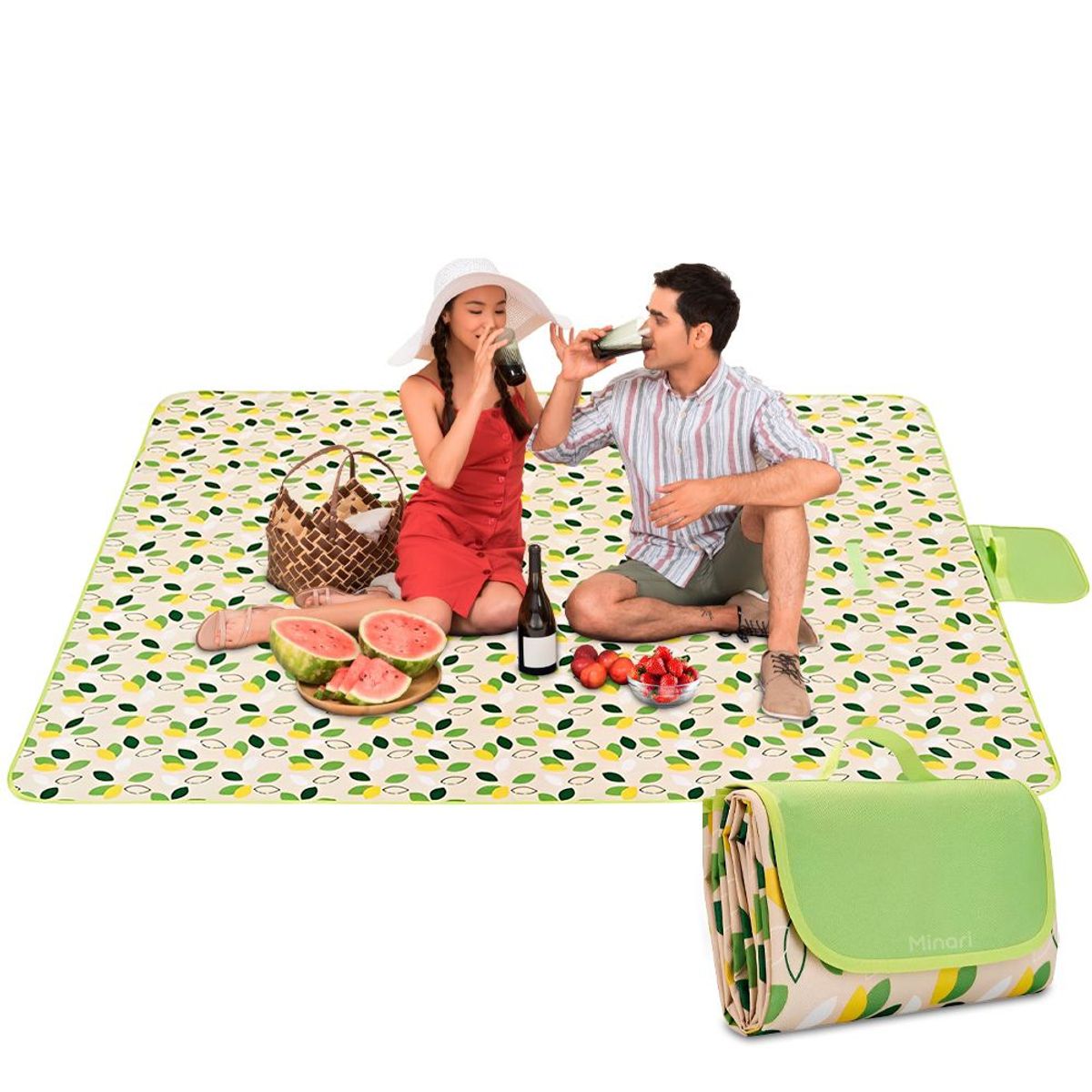 MINARI - Alfombra Manta para Picnic Camping Playa Portátil Impermeable XL VD 19M