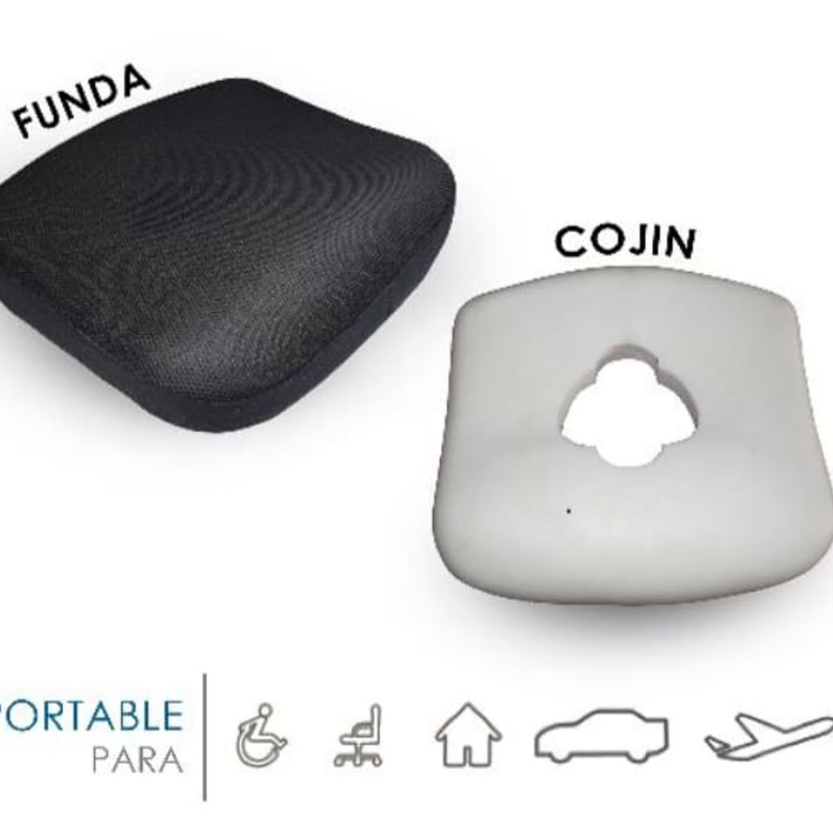 TERAFLEX - COJIN DONA PARA HEMORROIDES PROSTATA Y ESCARAS 49x46x7 CM TERAFLEX