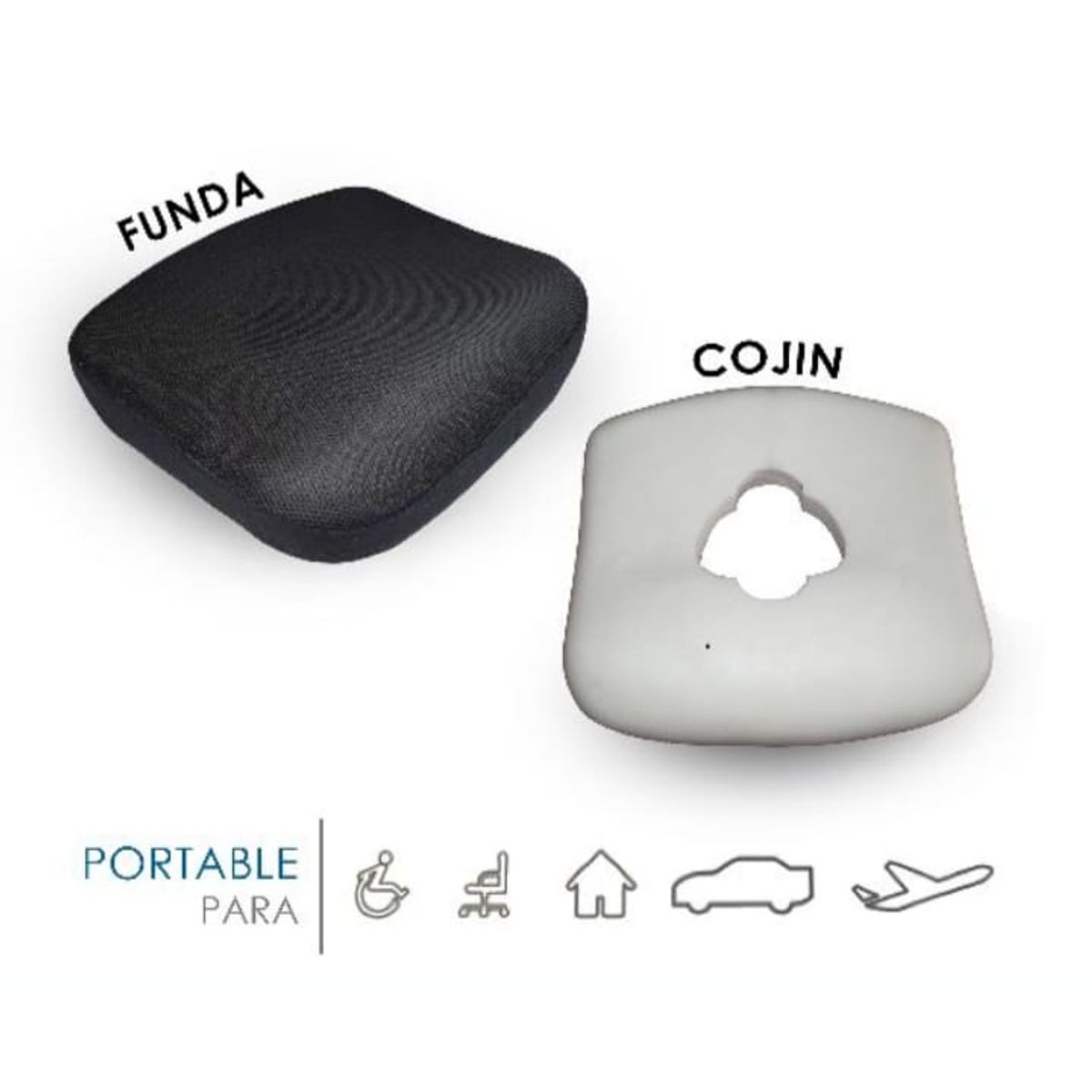 TERAFLEX - COJIN DONA PARA HEMORROIDES PROSTATA Y ESCARAS 49x46x7 CM TERAFLEX