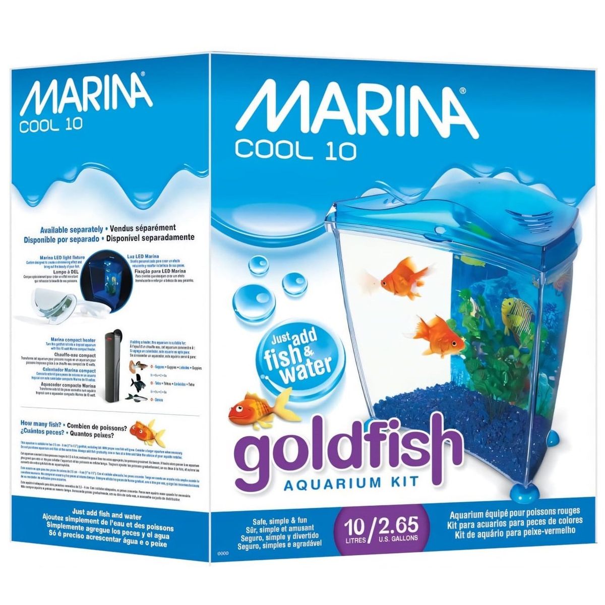 GENERICO - Acuario Marina Cool 10,  Goldfish Kit de 10 lt, rosado Hagen