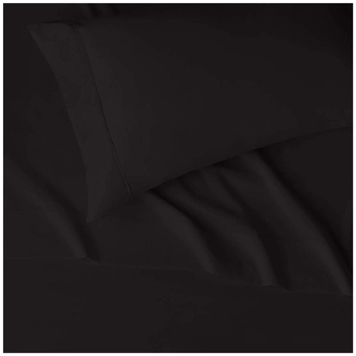 TEFI HOME - Juego de sábanas Negro 1.5 PLAZAS