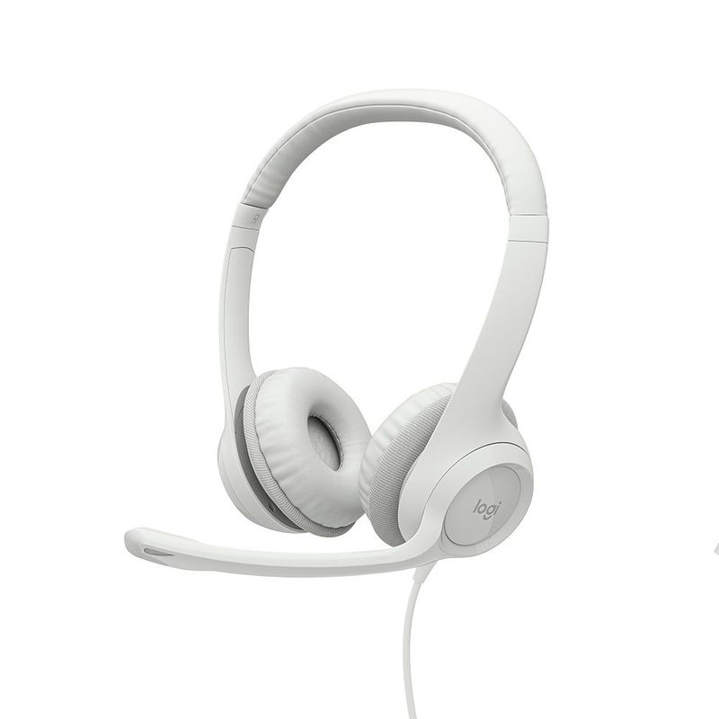 LOGITECH - Audífono Con Micrófono Logitech H390 Usb Cancelación De Ruido Blanco