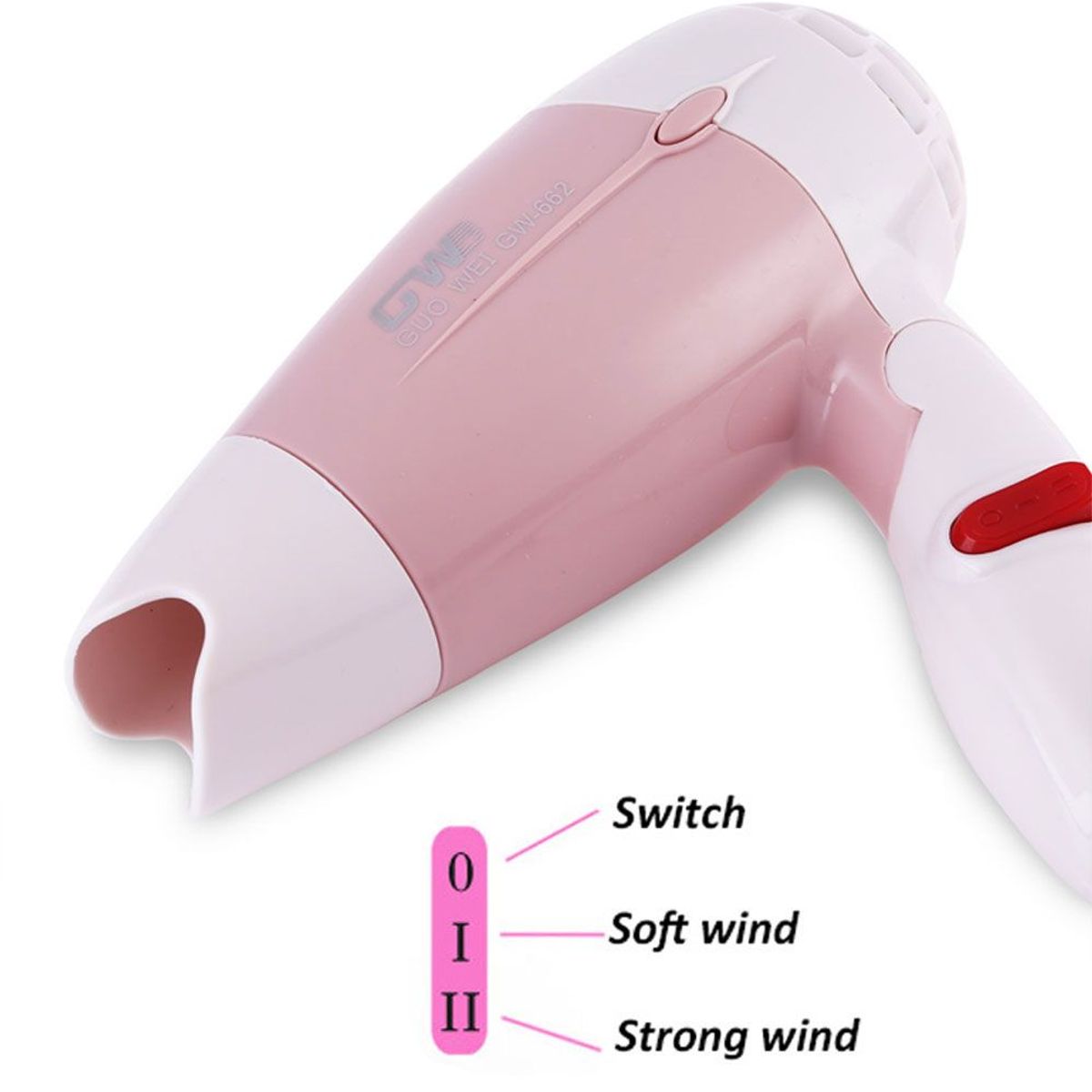 ITELSISTEM - Mini Secadora Cabello Viajera Portable 1000W Pequeña Itelsistem
