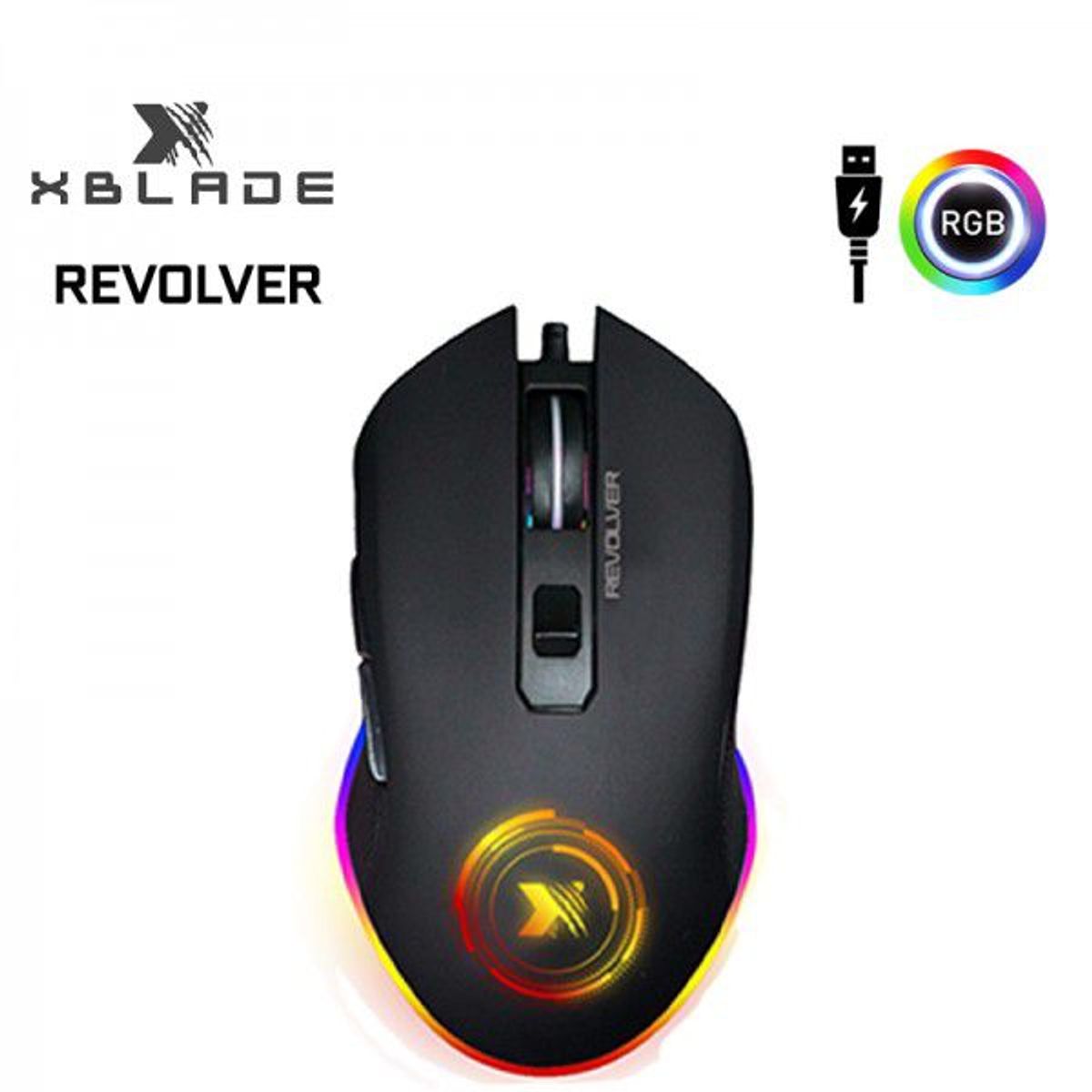 XBLADE - Mouse Gamer Revolve Gaming Rgb Xblade Iluminado
