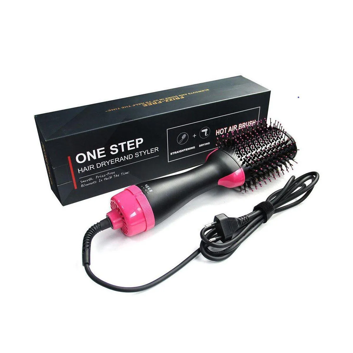 GENERICO - Cepillo Alisador Ondulador 4 en 1 color aleatorio