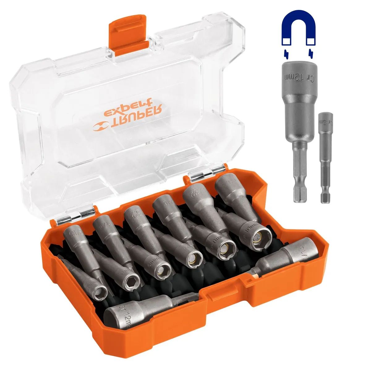 TRUPER - Juego  dados magneticos para taladro 14 piezas, Truper Expert