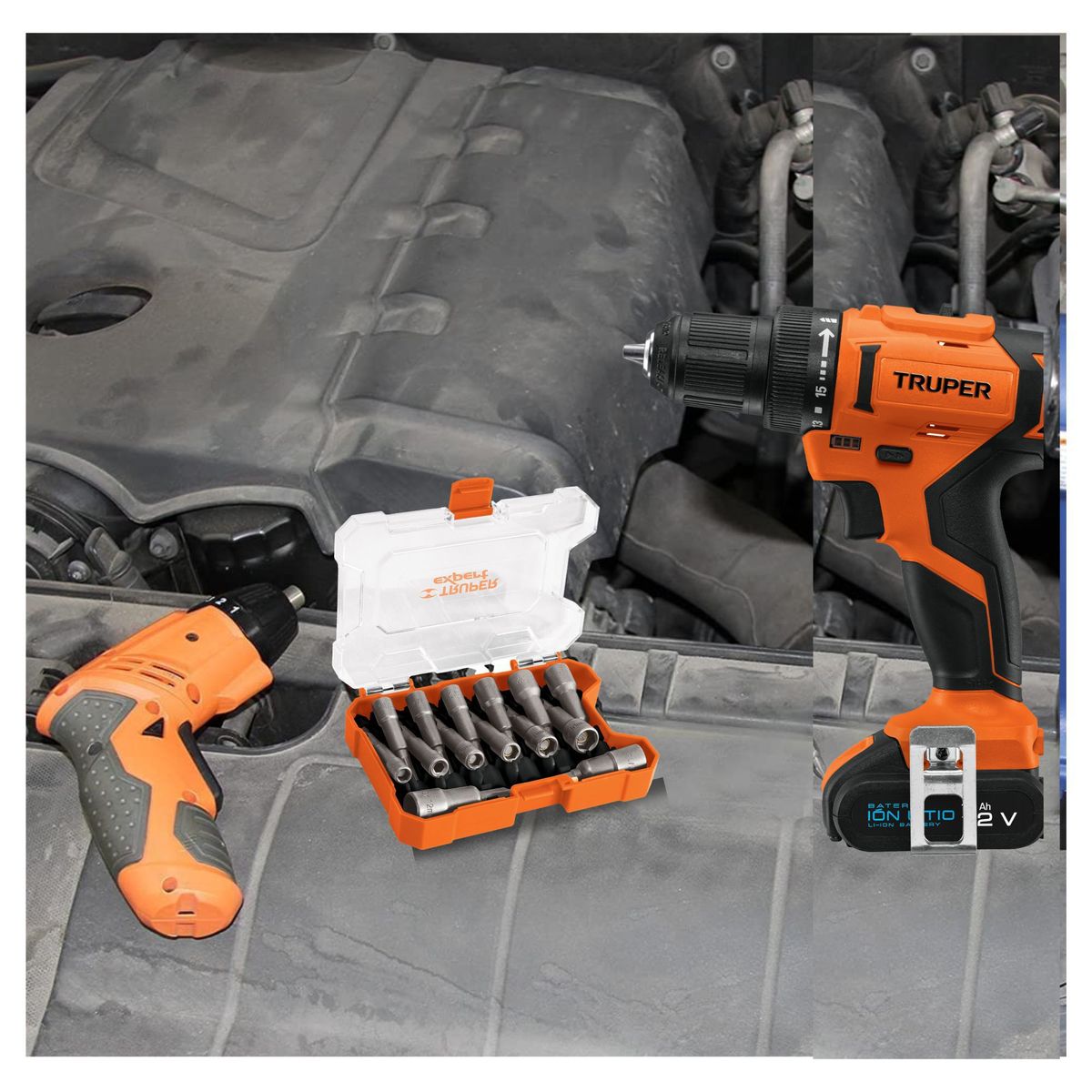 TRUPER - Juego  dados magneticos para taladro 14 piezas, Truper Expert