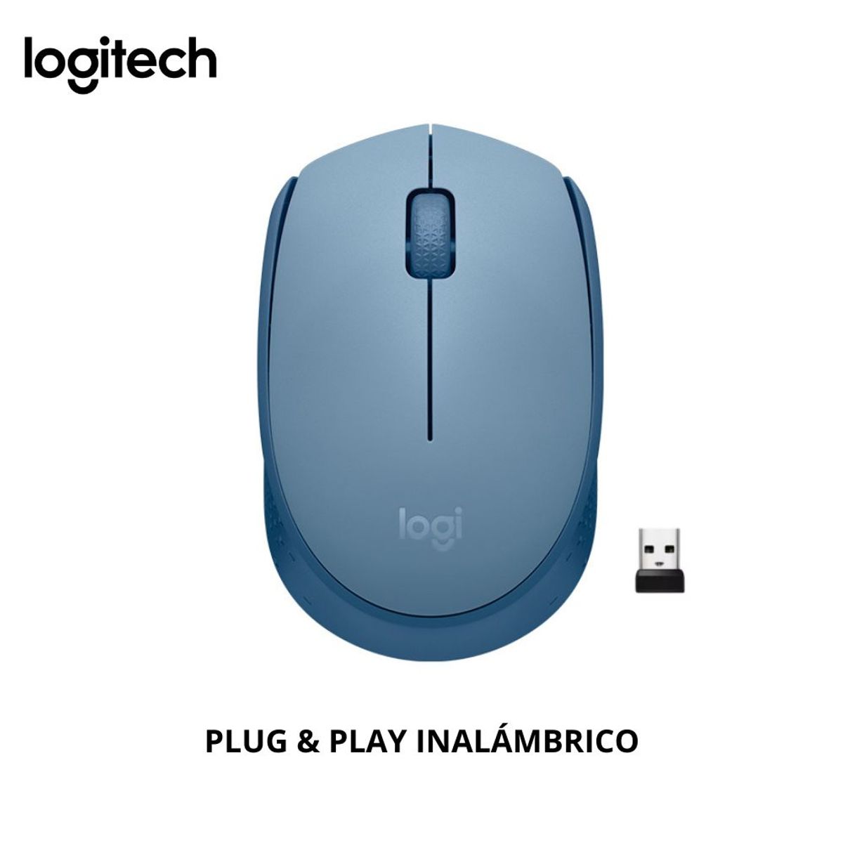 LOGITECH - Mouse Inalámbrico Logitech M170 Blue Gray