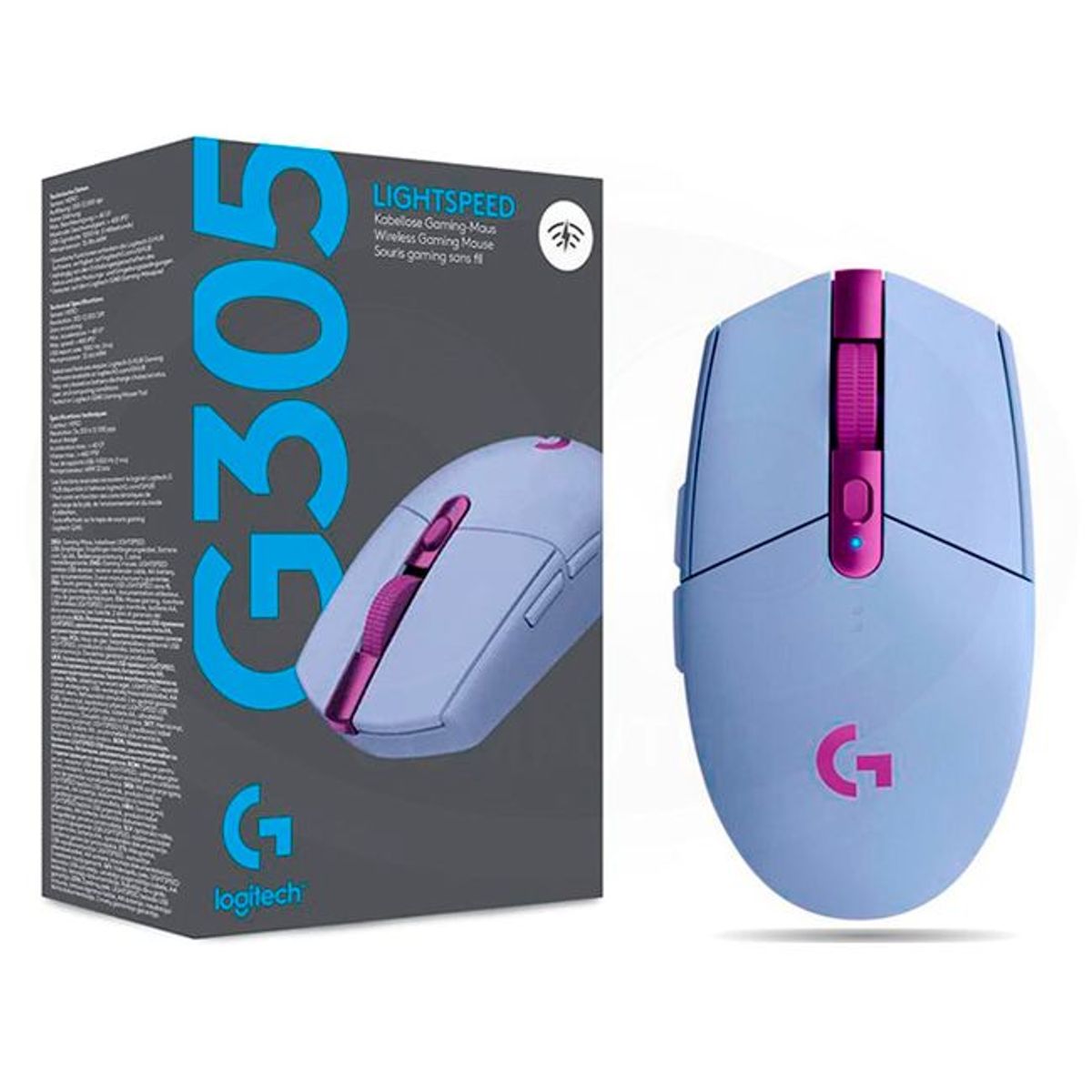 LOGITECH - Mouse Gamer Logitech G305 Wireless Lightspeed Gaming Lila