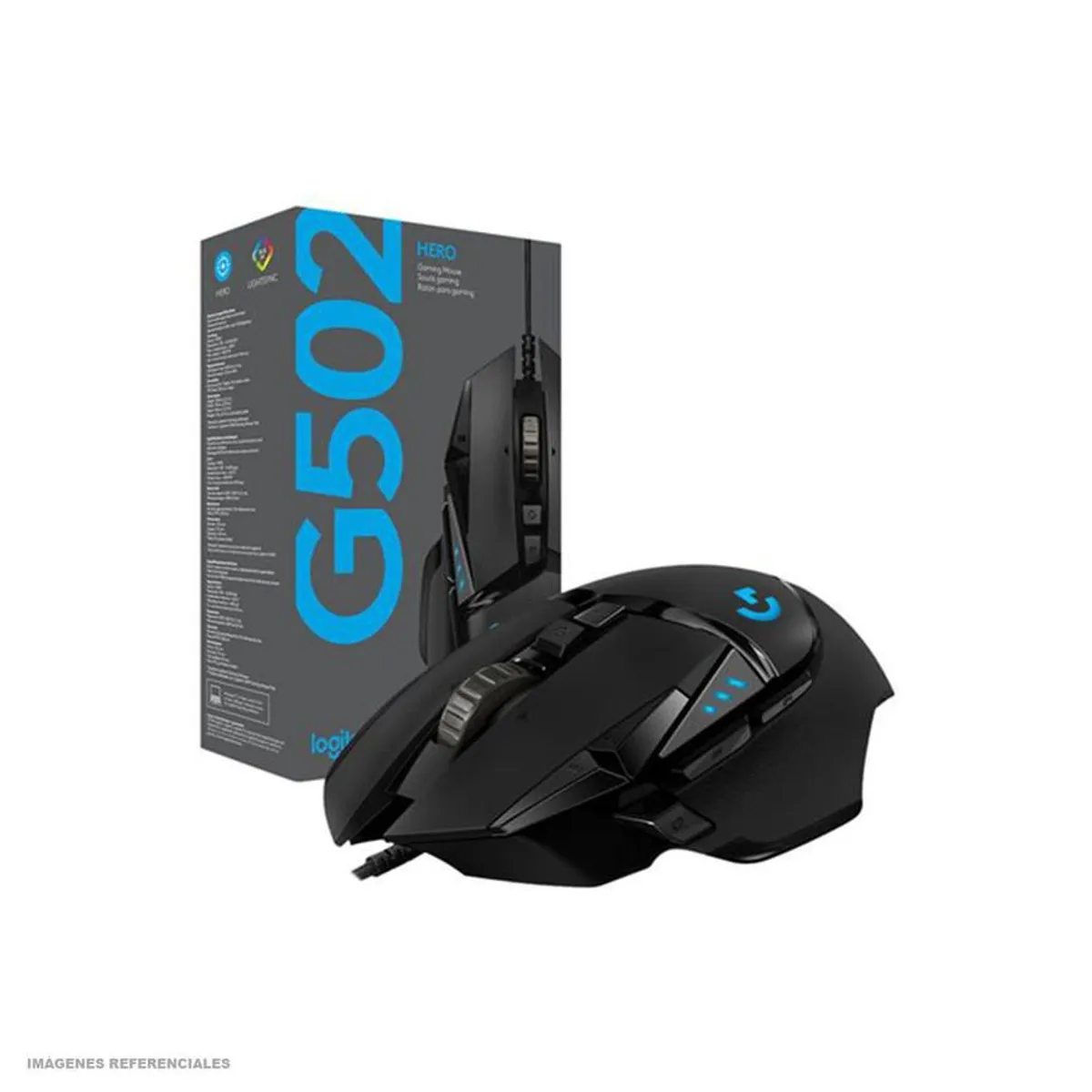 LOGITECH - Mouse Gamer Logitech G502 Hero Usb Rgb Lightsync Gaming