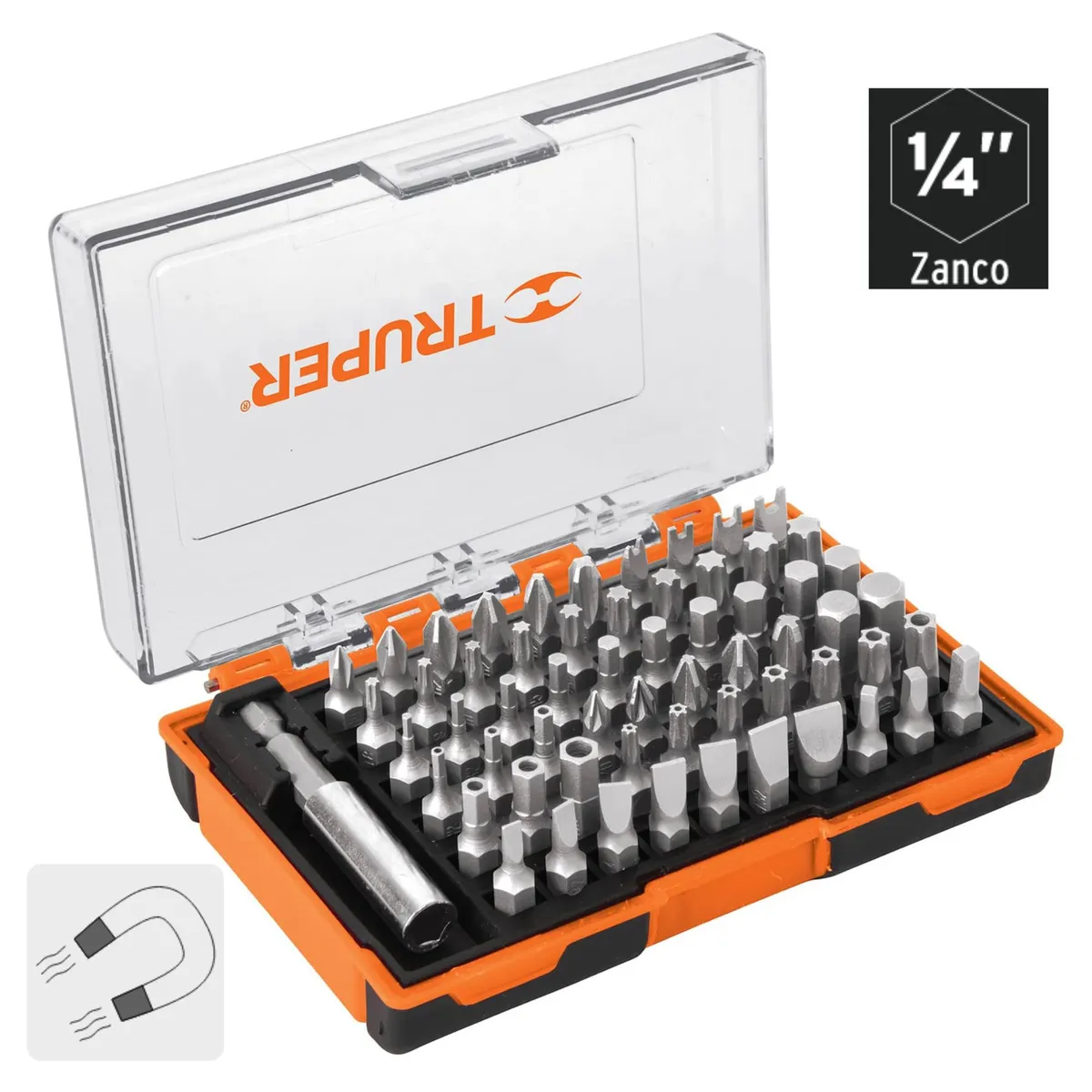 TRUPER - Juego de  puntas mixtas 61 piezas 1" truper