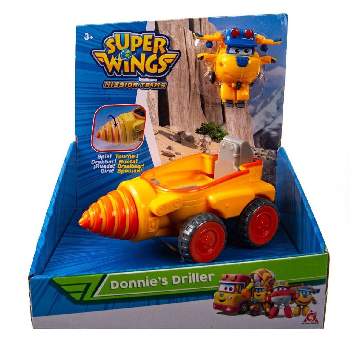 SUPER WINGS - Juguete de Acción Super Wings Taladro de Donnie
