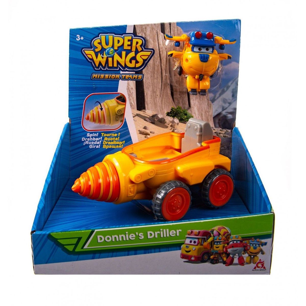 SUPER WINGS - Juguete de Acción Super Wings Taladro de Donnie