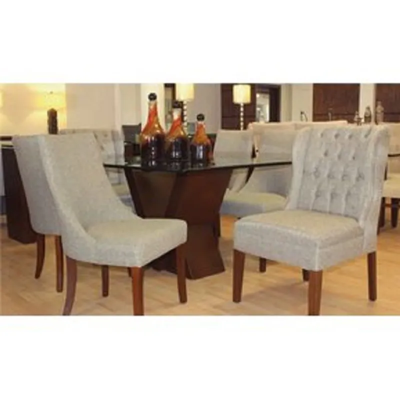 DMUEBLES - Juego De Comedor 6 Sillas Princess. Gris Claro