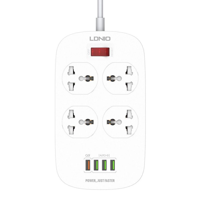 LDNIO - Enchufe para pared de 4 puertos y entradas usb Ldnio
