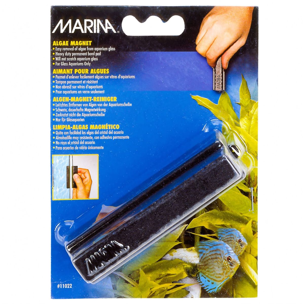GENERICO - Limpiador magnético de algas mediano para acuarios Hagen