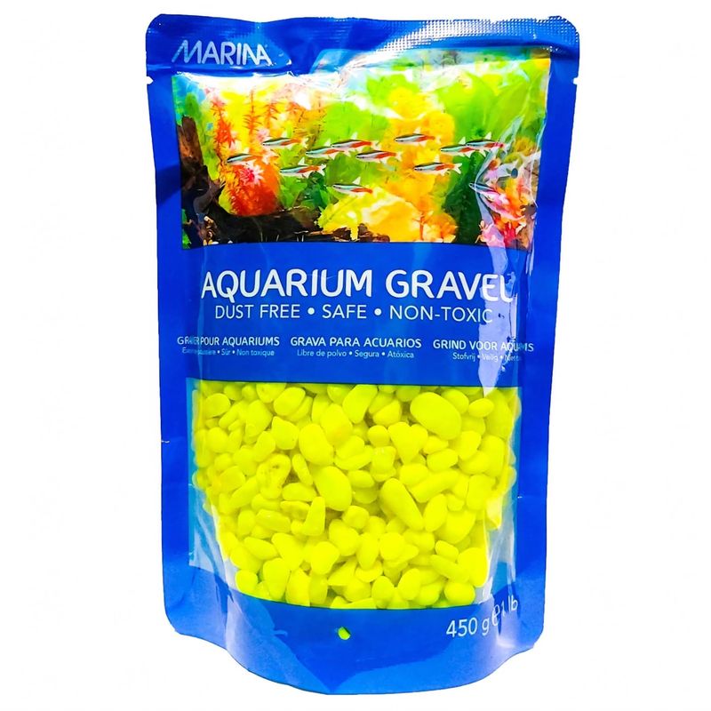 GENERICO - Grava decorativa Marina, color verde limón x 1 lb.,  Hagen