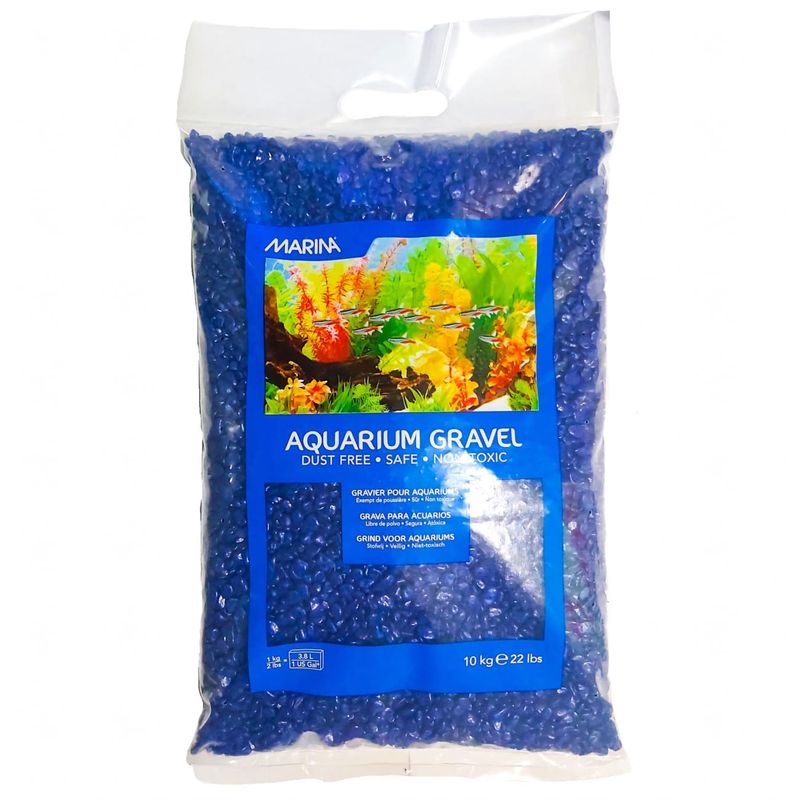 GENERICO - Grava decorativa Marina, color azul x 10 Kg. Hagen