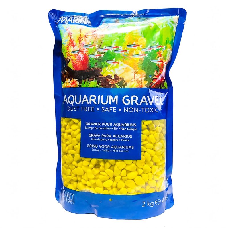 GENERICO - Grava decorativa Marina, color amarilla x 2 Kg. Hagen