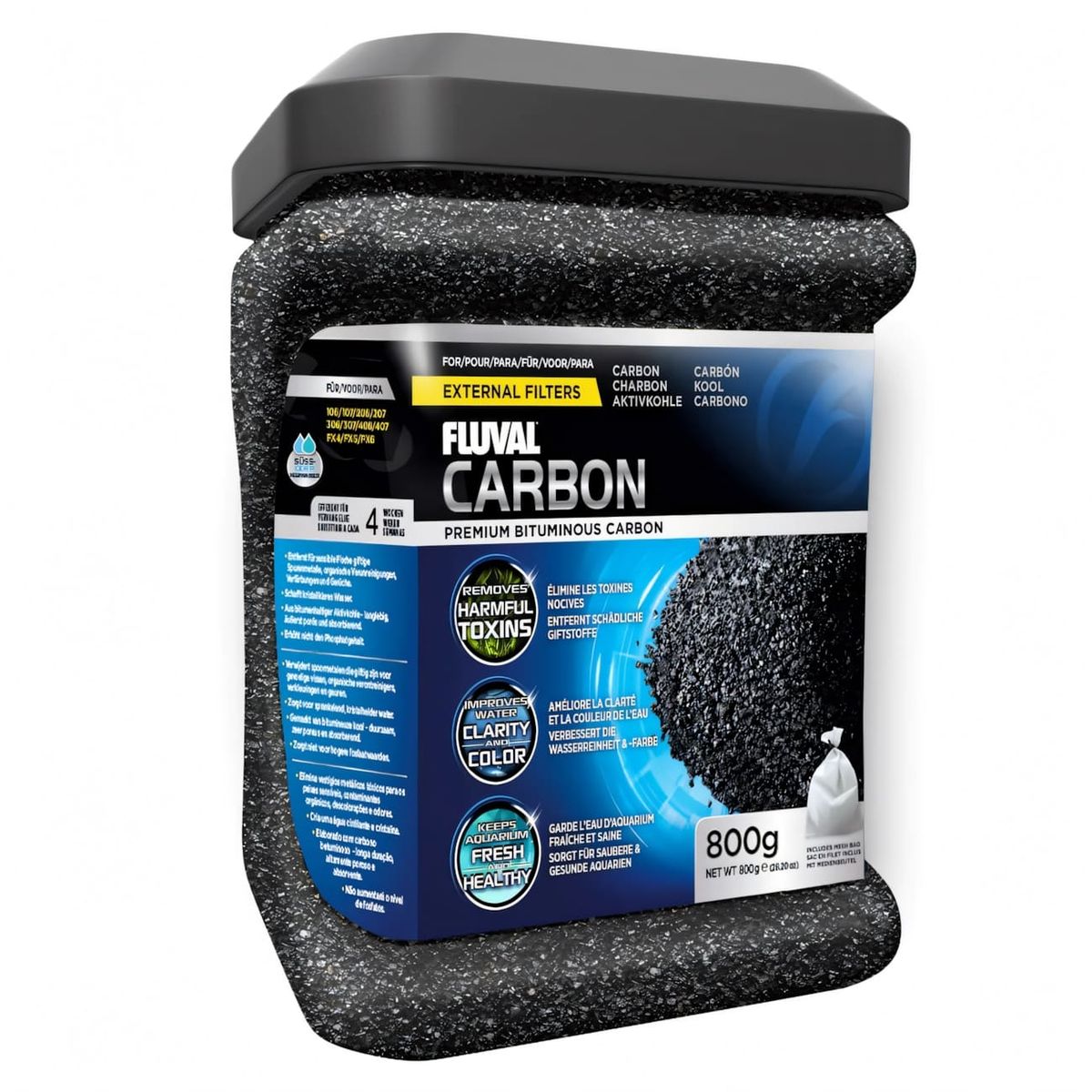 GENERICO - Carbón activado alto grado Fluval x 800 gr.  Hagen