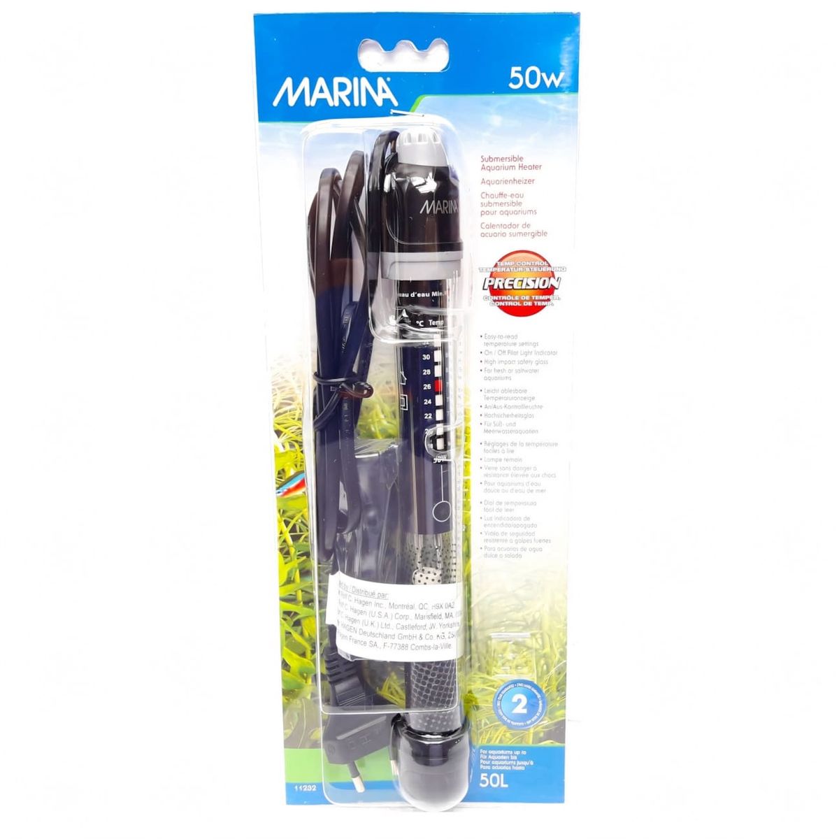 GENERICO - Calentador Sumergible Acuarios, 50 watts (50 lt.) Hagen