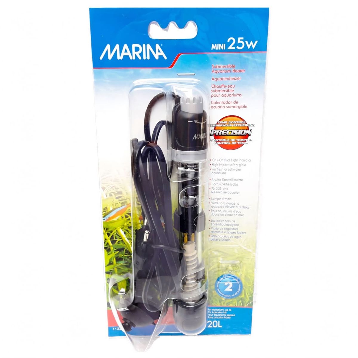 GENERICO - Calentador Sumergible Acuarios 25 watts.(20 lt.) Hagen